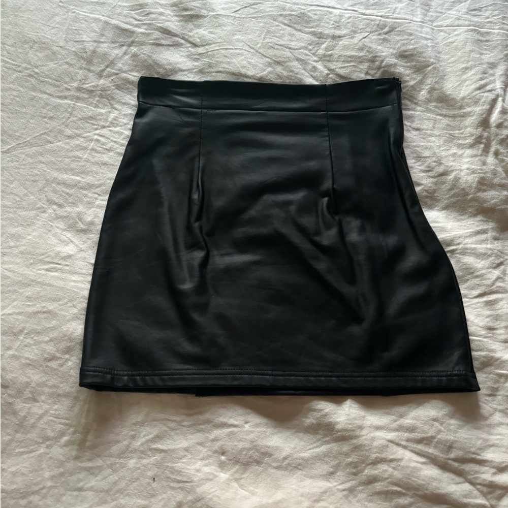 Black soft bodycon leather mini skirt - BUNDLE AND MAKE AN OFFER